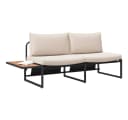 vidaXL Loungesofa Garten-Sofa 2-Sitzer Taupe Stahl Bild 3