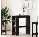 vidaXL Bartisch mit Regal Schwarz Eichen-Optik Bild 1