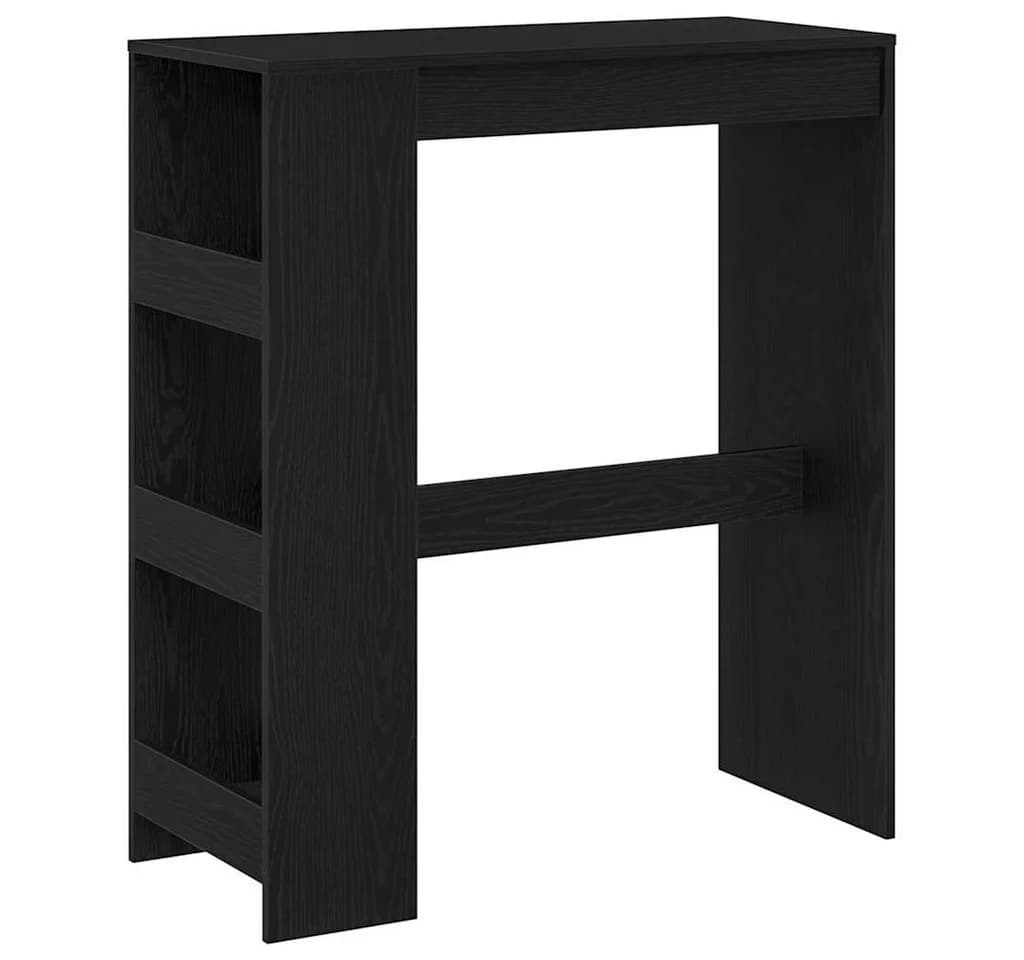 vidaXL Bartisch mit Regal Schwarz Eichen-Optik - Bild 2