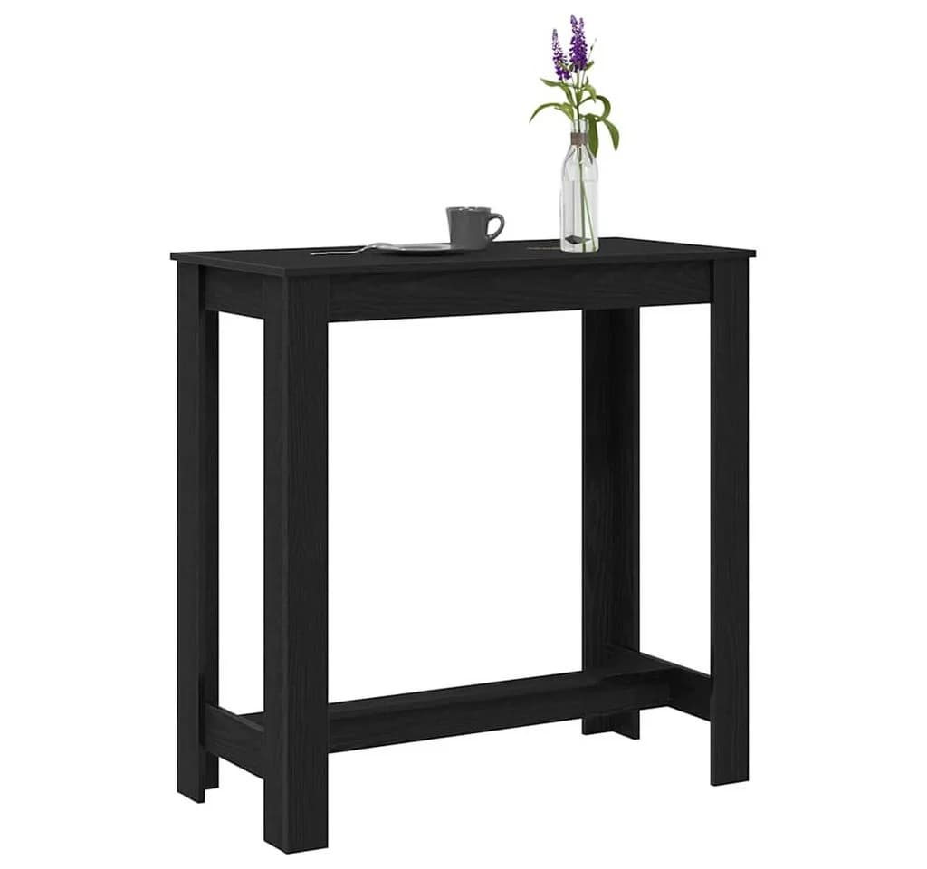 vidaXL Bartisch Esstisch Schwarz Eichen-Optik Holzwerkstoff Modern - Bild 3
