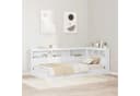 vidaXL Bett Aufbewahrungskopfteil Weiß Holzwerkstoff mit Ladestation Bild 1