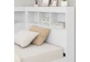 vidaXL Bett Aufbewahrungskopfteil Weiß Holzwerkstoff mit Ladestation Bild 4