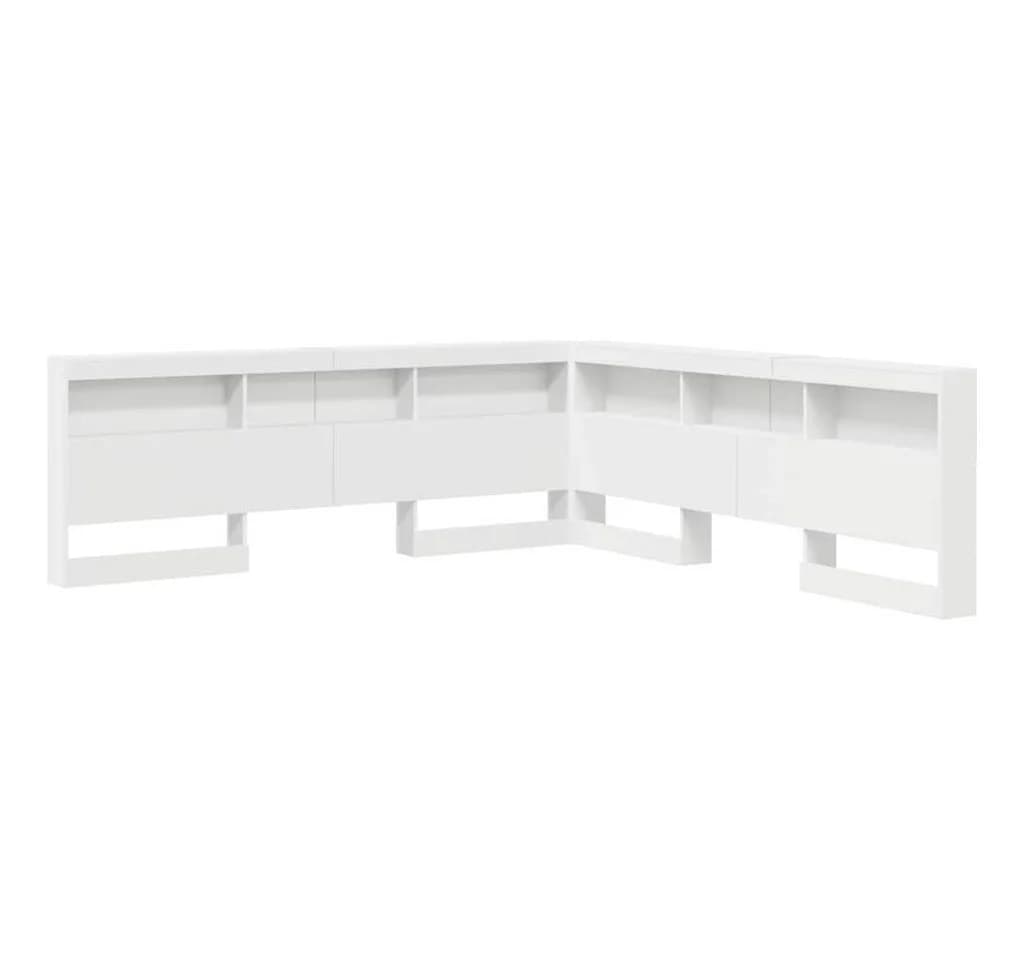 vidaXL Bett Aufbewahrungskopfteil mit Regal Weiß - Bild 2