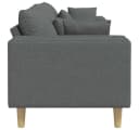 vidaXL Sofa mit Kissen Dunkelgrau Stoff 4-Sitzer Bild 5