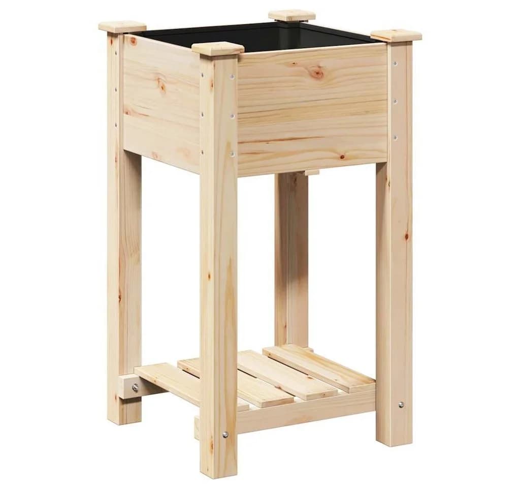 vidaXL Blumentopf Garten-Pflanzgefäß Beige mit Regal - Bild 2