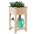 vidaXL Blumentopf Garten-Pflanzgefäß Beige mit Regal Bild 3