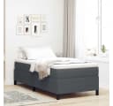 vidaXL Boxspringbett Dunkelgrau Cordstoff Inkl. Lattenrost Bild 1