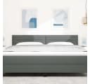 vidaXL Bett Kopfteil Dunkelgrau 180 cm Stoff Bild 3