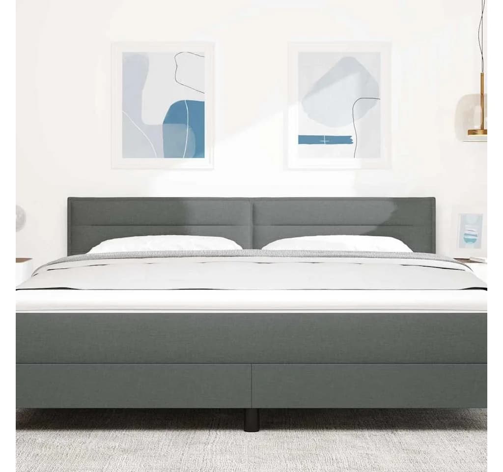 vidaXL Bett Kopfteil Dunkelgrau 180 cm Stoff - Bild 3