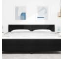 vidaXL Bett Kopfteil Schwarz 180 cm Stoff höhenverstellbar Bild 3
