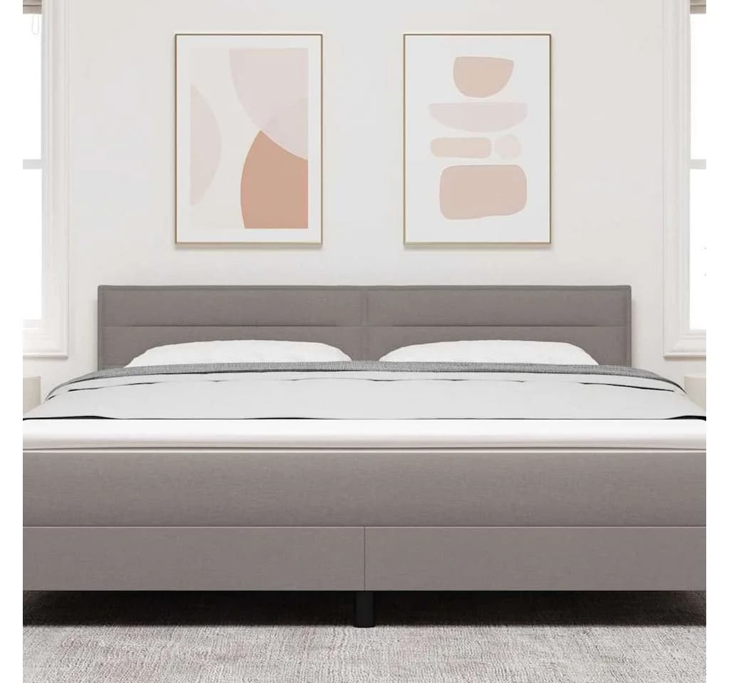 vidaXL Bett Kopfteil Taupe Stoff höhenverstellbar Modern - Bild 3