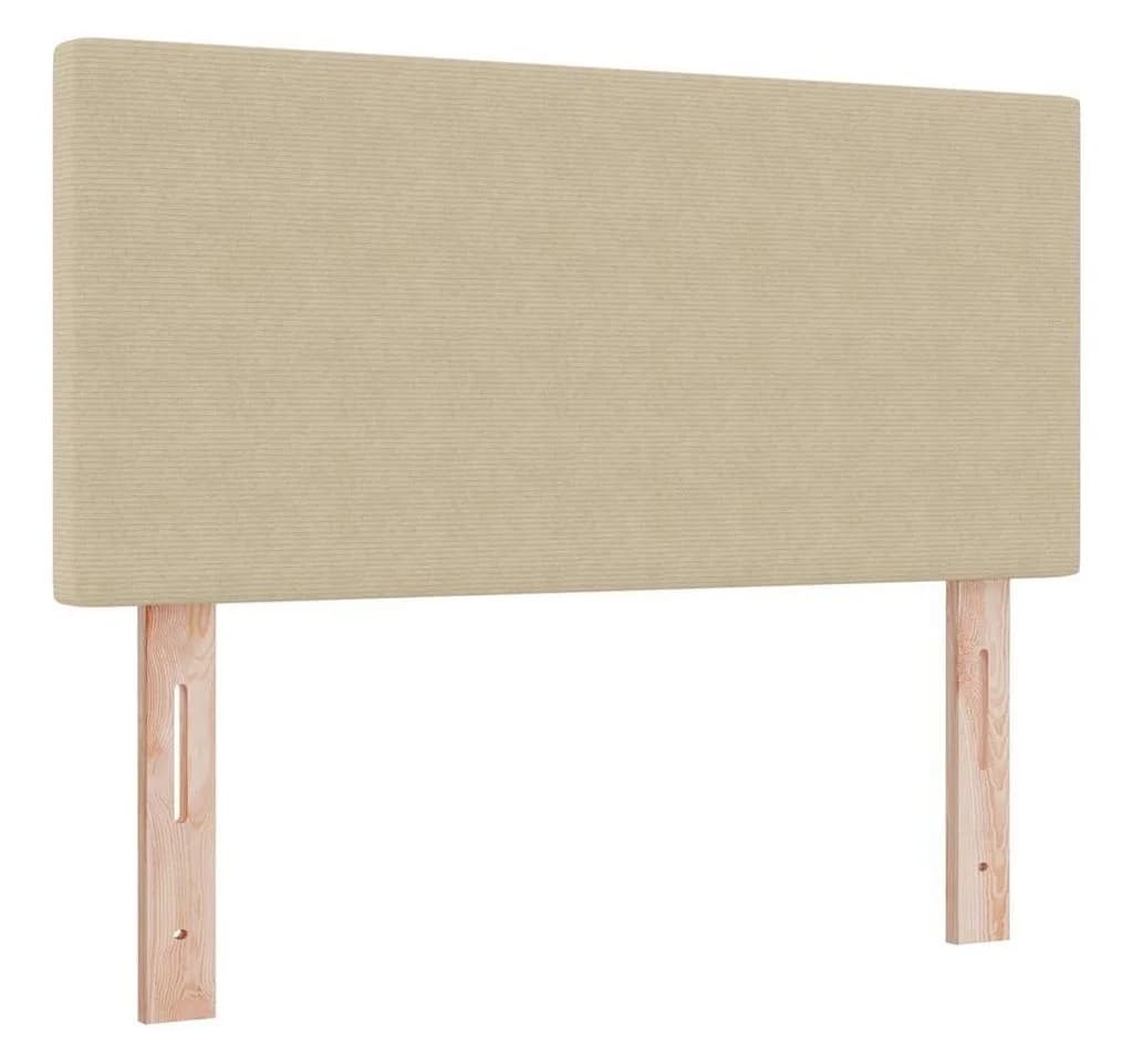vidaXL Bett Kopfteil Hellgrün-Grau Cordstoff höhenverstellbar - Bild 2