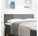 vidaXL Bett Kopfteil Hellgrau Cordstoff Modern Bild 1