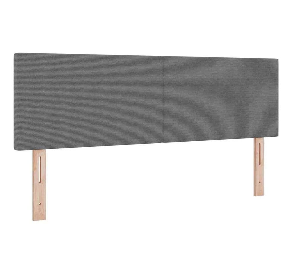vidaXL Bett Kopfteil Hellgrau Cordstoff Modern - Bild 2