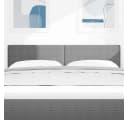 vidaXL Bett Kopfteil Hellgrau Cordstoff Modern Bild 3