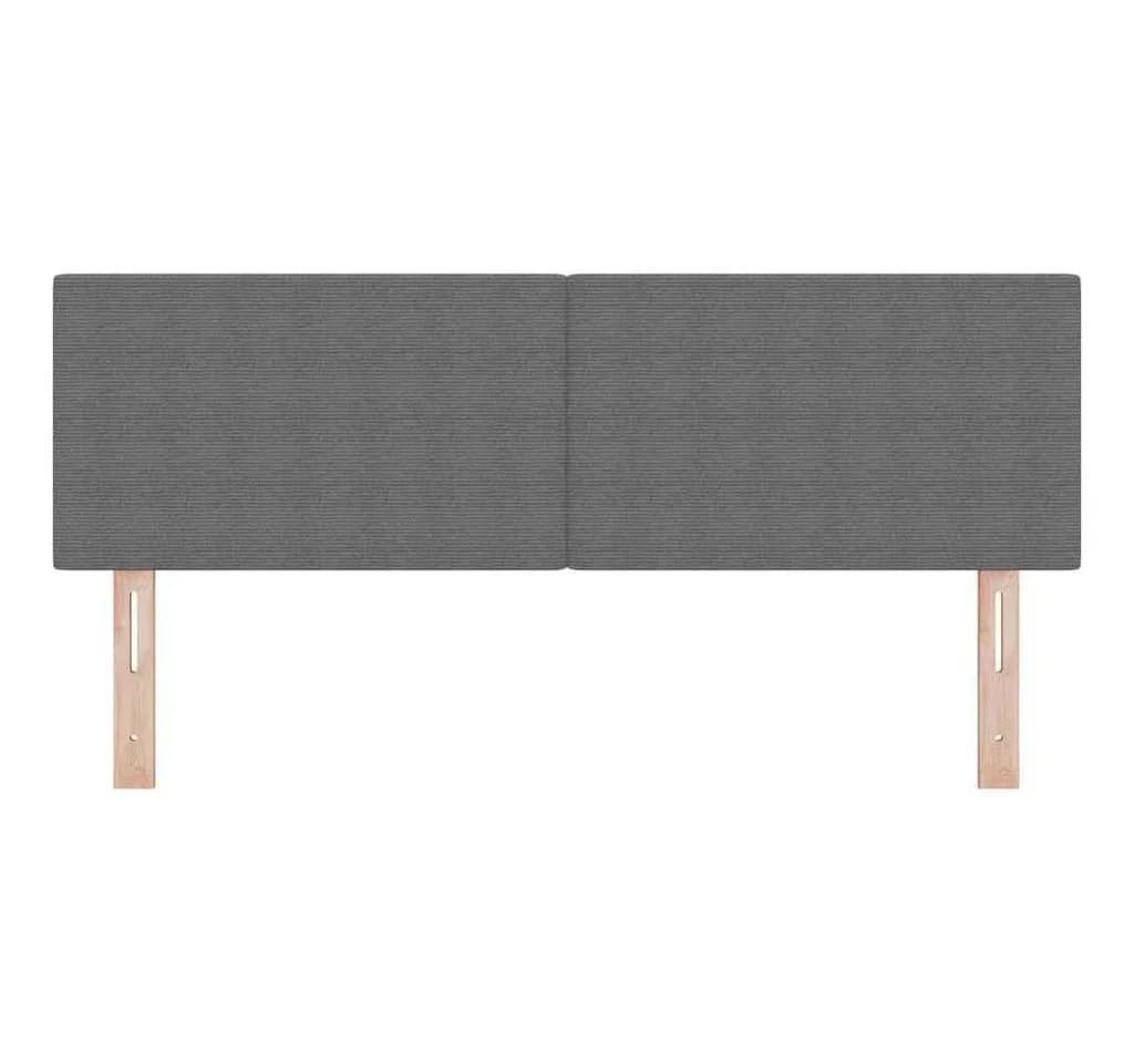 vidaXL Bett Kopfteil Hellgrau Cordstoff Modern - Bild 4