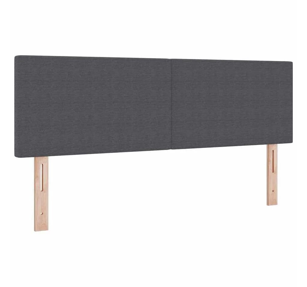 vidaXL Bett Kopfteil Dunkelgrau Cordstoff höhenverstellbar - Bild 2