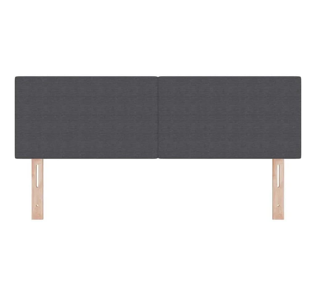 vidaXL Bett Kopfteil Dunkelgrau Cordstoff höhenverstellbar - Bild 4