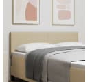 vidaXL Bett Kopfteil Hellgrün-Grau 160 cm Cordstoff Bild 1