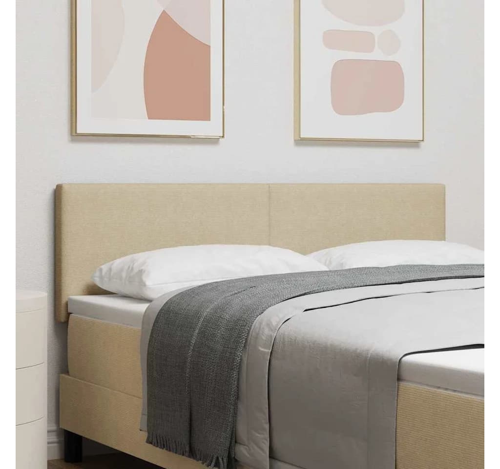 vidaXL Bett Kopfteil Hellgrün-Grau 160 cm Cordstoff