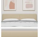vidaXL Bett Kopfteil Hellgrün-Grau 160 cm Cordstoff Bild 3