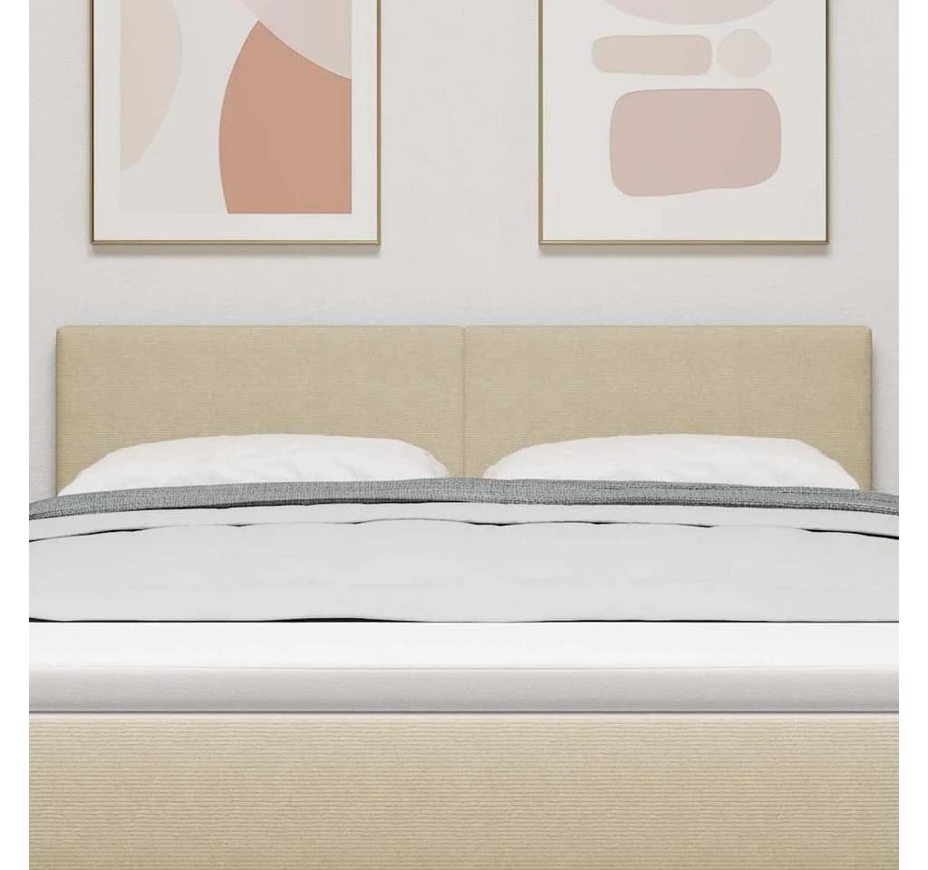 vidaXL Bett Kopfteil Hellgrün-Grau 160 cm Cordstoff - Bild 3