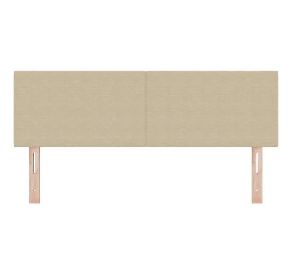 vidaXL Bett Kopfteil Hellgrün-Grau 160 cm Cordstoff - Bild 4