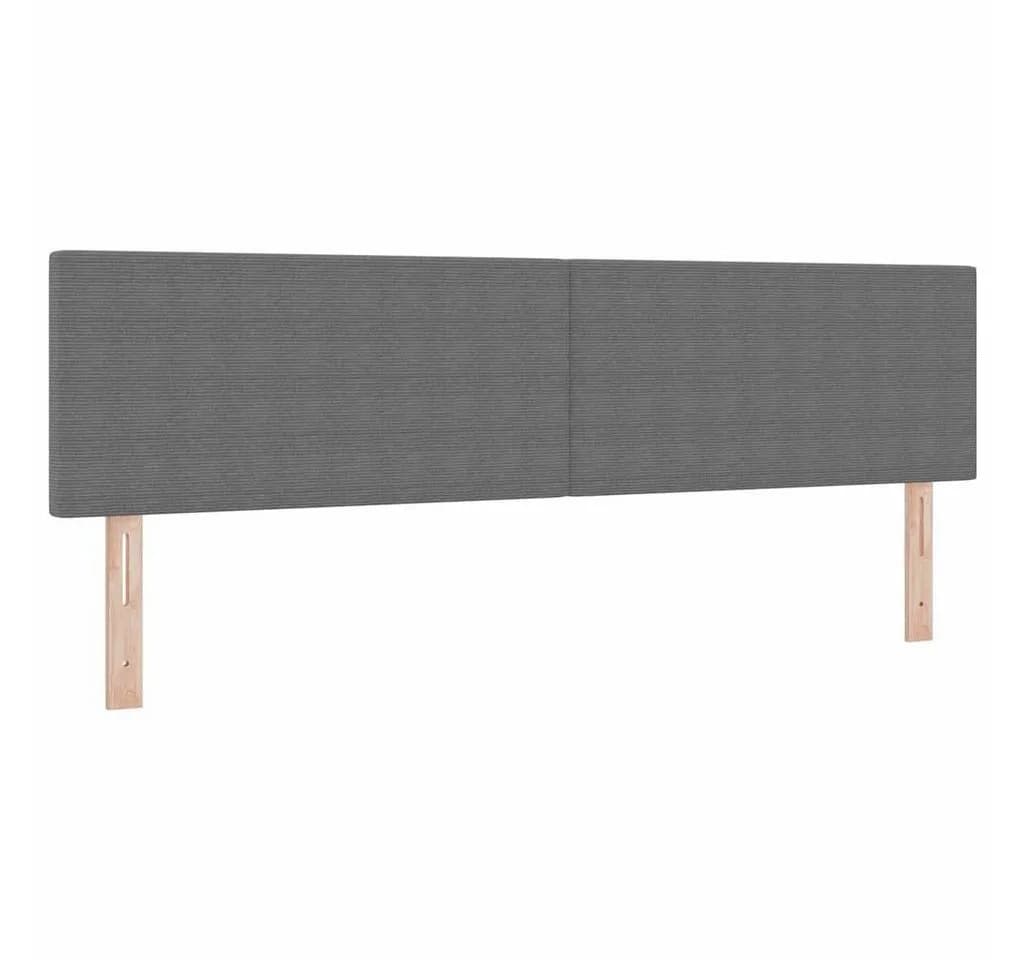 vidaXL Bett Kopfteil Hellgrau Cordstoff höhenverstellbar - Bild 2