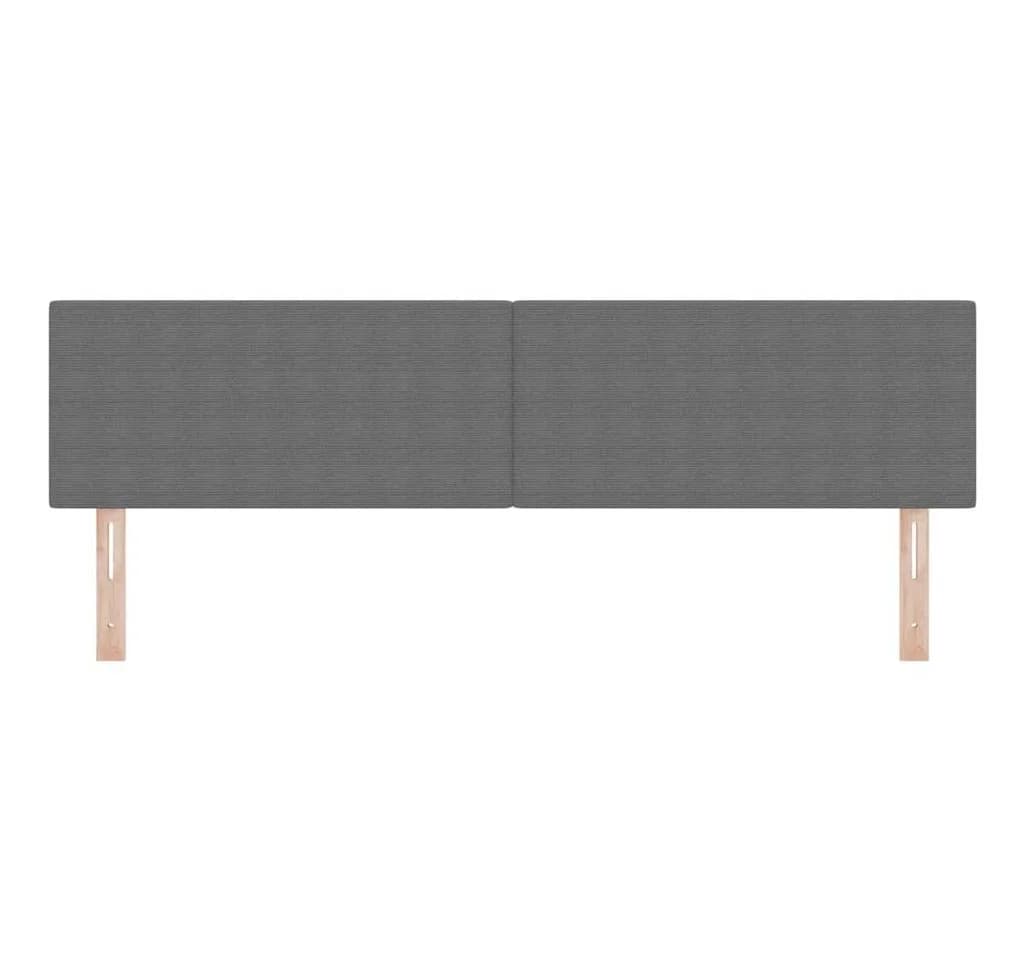 vidaXL Bett Kopfteil Hellgrau Cordstoff höhenverstellbar - Bild 4