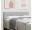 vidaXL Bett Kopfteil Hellgrau Samt 160 cm Modern Bild 1