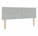 vidaXL Bett Kopfteil Hellgrau Samt 160 cm Modern Bild 2