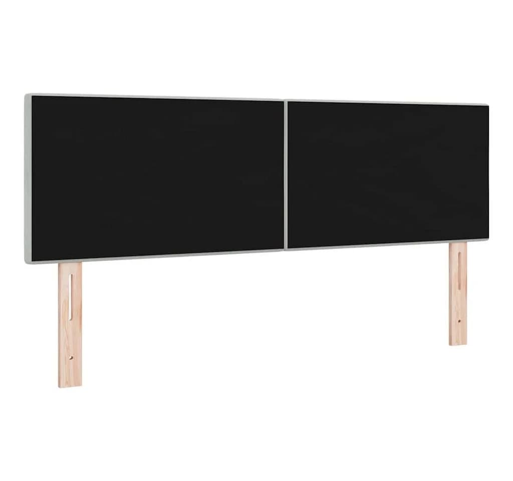 vidaXL Bett Kopfteil Hellgrau Samt 160 cm Modern - Bild 4
