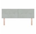 vidaXL Bett Kopfteil Hellgrau Samt 160 cm Modern Bild 5