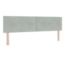 vidaXL Bett Kopfteil Hellgrau 180 cm Samt Bild 2