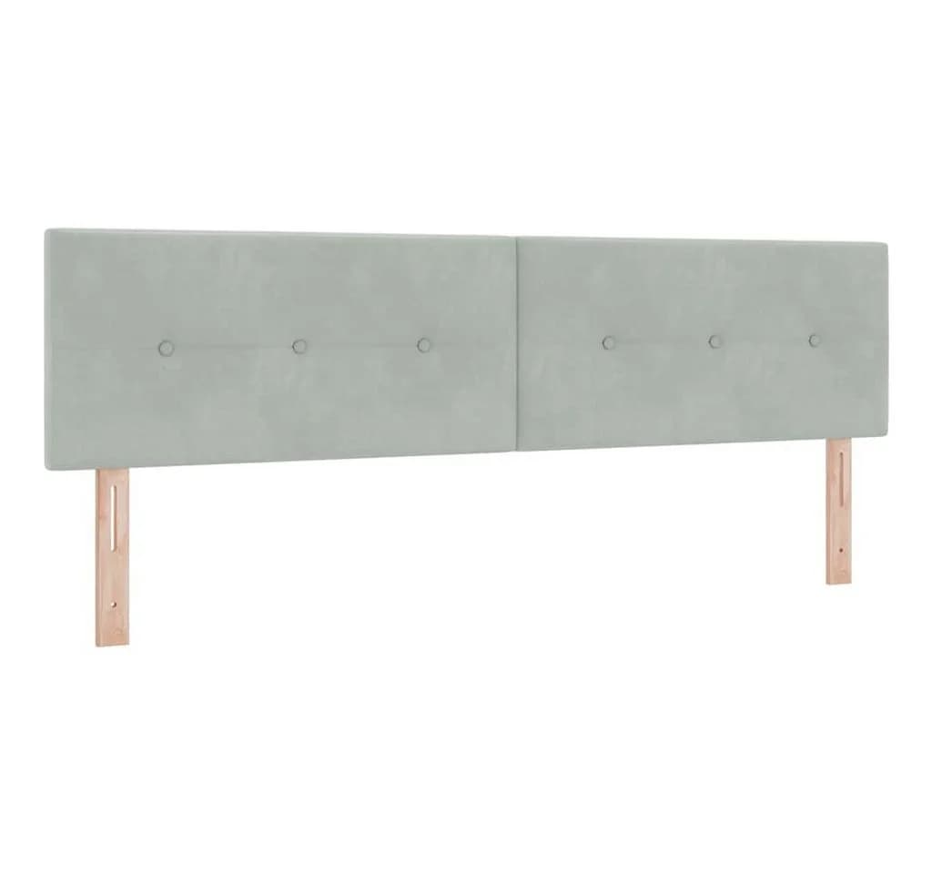 vidaXL Bett Kopfteil Hellgrau 180 cm Samt - Bild 2