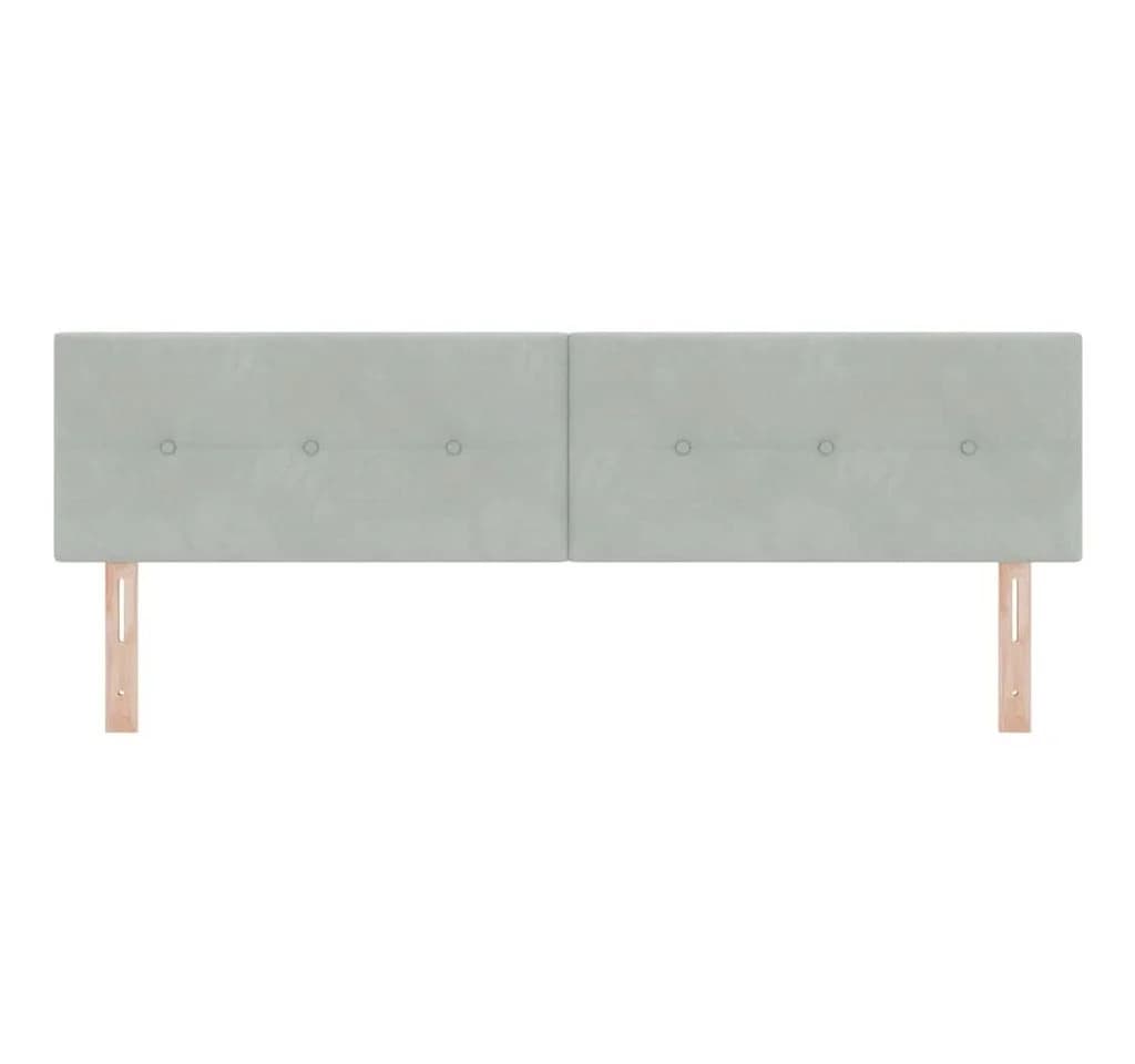 vidaXL Bett Kopfteil Hellgrau 180 cm Samt - Bild 5