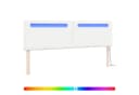vidaXL LED Kopfteil Weiß Kunstleder mit RGB-Beleuchtung Bild 2