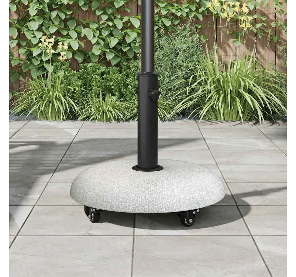 vidaXL Sonnenschirmständer 21kg Beton Hellgrau mit Rollen - Bild 4