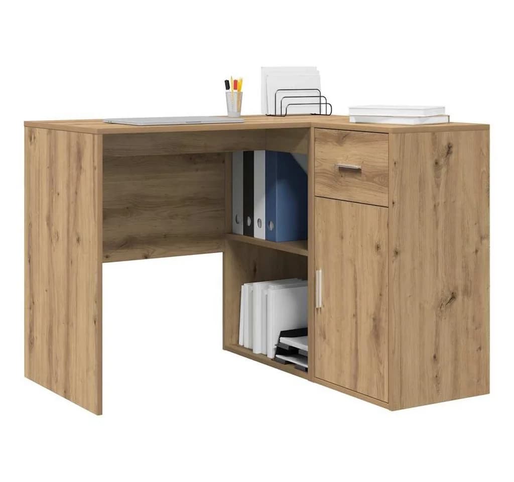 vidaXL Eckschreibtisch Artisan-Eiche mit Stauraum - Bild 3