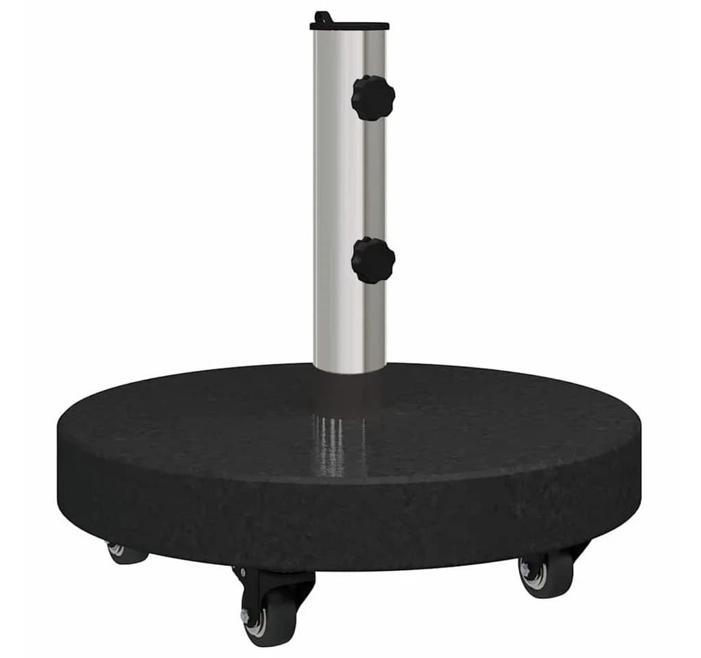 vidaXL Sonnenschirmständer 30kg Schwarz Granit Edelstahl Rollbar - Bild 2