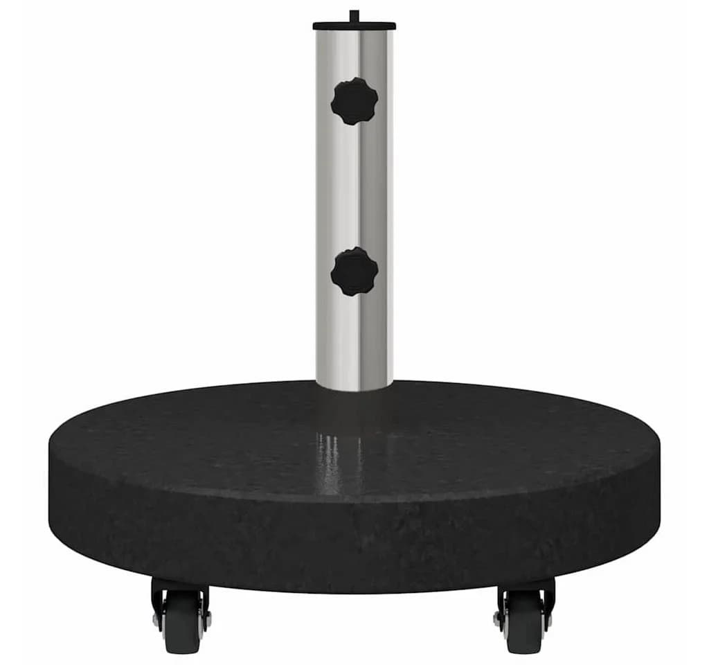 vidaXL Sonnenschirmständer 30kg Schwarz Granit Edelstahl Rollbar - Bild 5