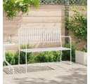 vidaXL Gartenbank Weiß Stahl Modern Bild 1