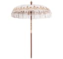 vidaXL Balinesischer Sonnenschirm Creme Holz Bambus Bild 2