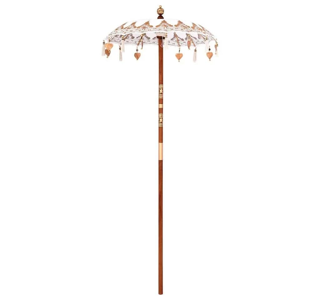 vidaXL Balinesischer Sonnenschirm Creme 125x125x260 cm - Bild 2