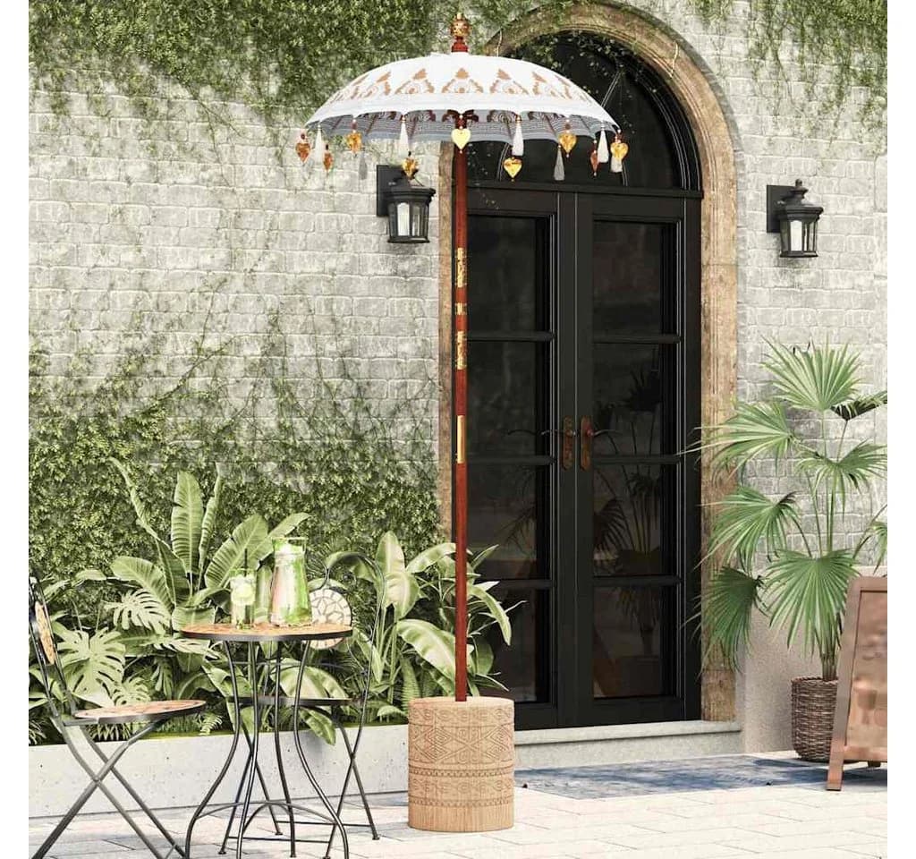 vidaXL Balinesischer Sonnenschirm Creme 125x125x260 cm - Bild 3