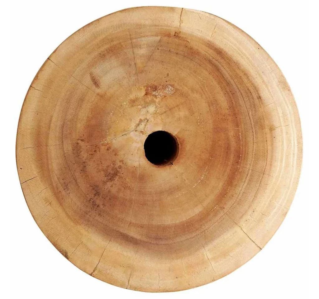 vidaXL Sonnenschirmständer aus massivem Holz, zylindrisch, beige - Bild 4