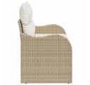 vidaXL Gartensofa Beige Poly-Rattan mit Kissen Bild 5