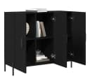 vidaXL Sideboard Schwarz Eichen-Optik Holzwerkstoff Bild 3