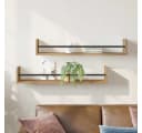 vidaXL Wandregal 2-tlg. Artisan-Eiche Modern Industrial Bild 1