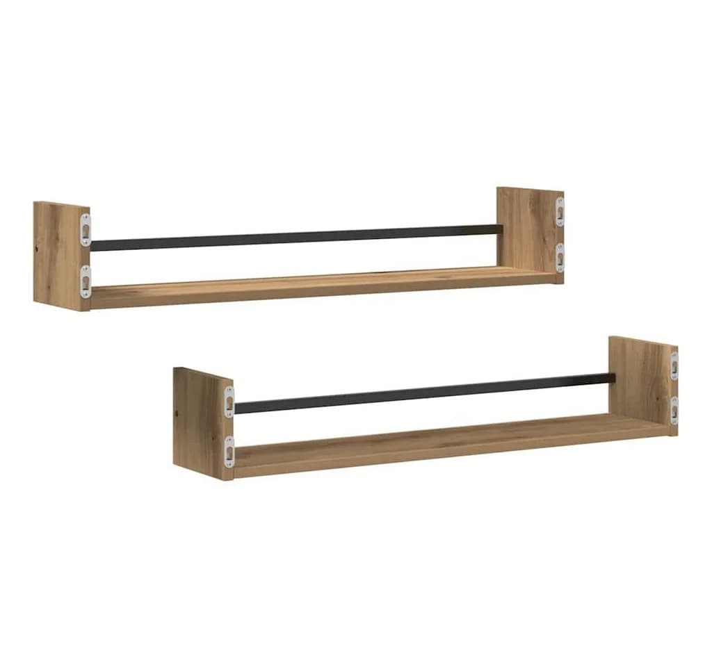 vidaXL Wandregal 2-tlg. Artisan-Eiche Modern Industrial - Bild 5